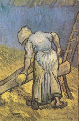 Vincent Van Gogh Peasant Woman Cutting Straw (nn04) china oil painting image